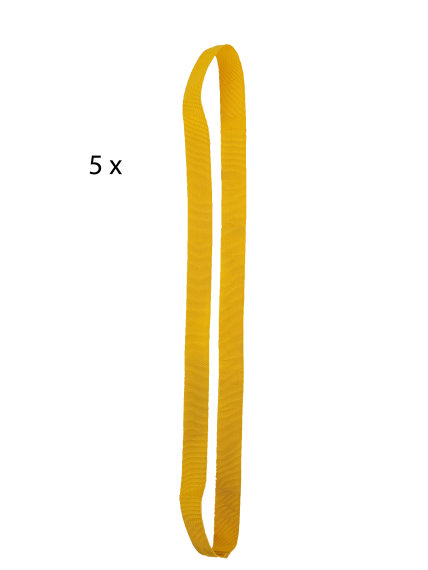 Mannschaftsband schmal 3 cm, 120 cm lang, gelb, 5er Set
