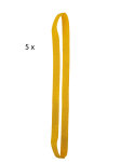 Mannschaftsband schmal 3 cm, 120 cm lang, gelb, 5er Set