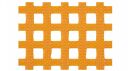 Eurotramp Sprungtuch, 366x183 cm aus Gittergewebe für Bodentrampolin "Master" Outdoor, orange, Einhängestifte