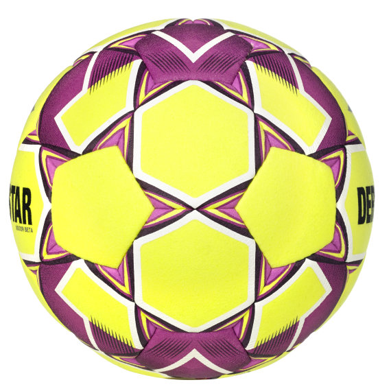 Derbystar Fußball (Hallenball) Indoor Beta v24, gelb lila