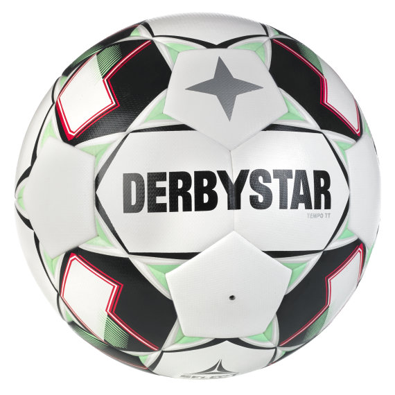 Derbystar Fußball (Trainingsball) Tempo TT v24, weiss grün schwarz, Gr. 5