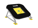 Dorado Trampolin 36 , Rahmen 124x124 cm aus extrem stabilen rechteckigem Profilrohr, 36 Stahlfedern