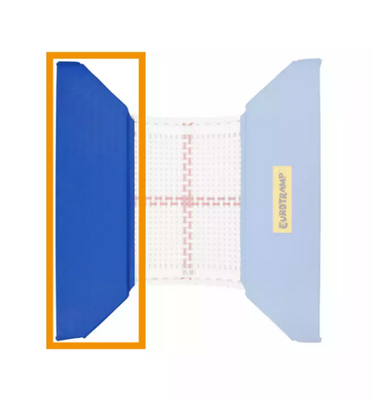Eurotramp Rahmenpolster Open-End Minitramp, 24mm, blau, mit Klett