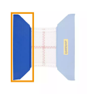Eurotramp Rahmenpolster Open-End Minitramp, 24mm, blau, mit Klett