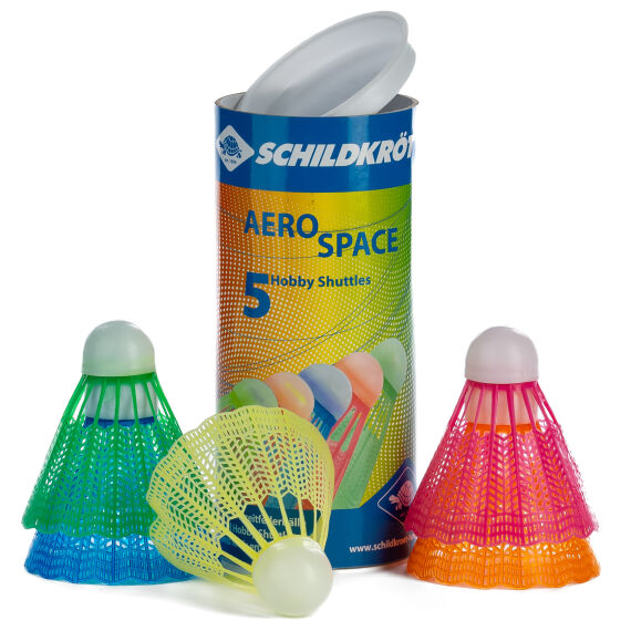 Schildkröt 5 robuste Badmintonbälle Aero Space