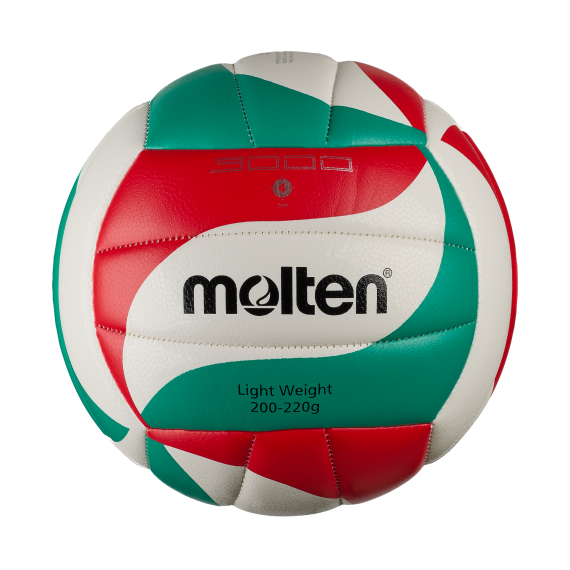 Molten Volleyball V4M3000-L, weiß/grün/rot, Größe 4
